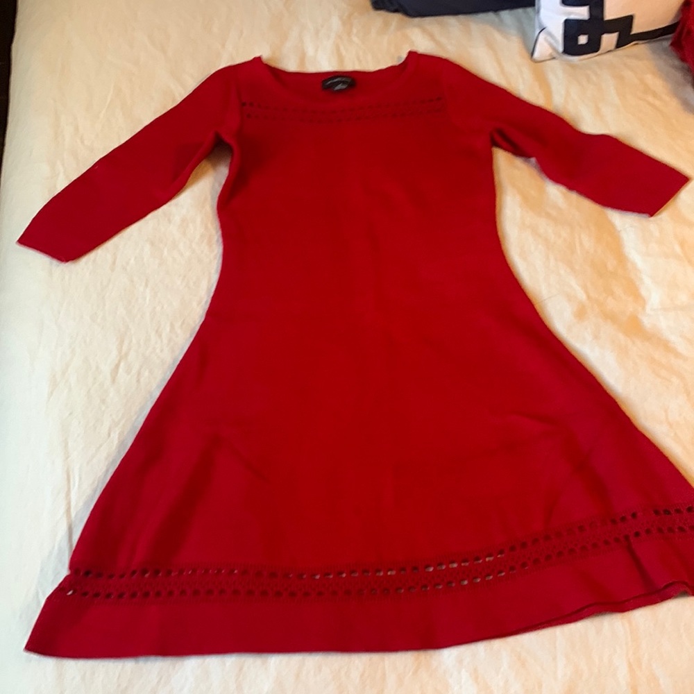 Red Liz Claiborne Sweater Dress